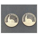 Pair of proof 1986-S Liberty Island US
