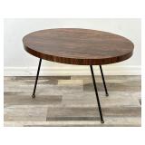 Vintage mid century surfboard side table with