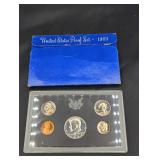 1969 US Mint Proof set coins in original box.