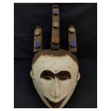 African carved wood mask