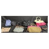9 purses , Fanny pack , back pack , and more.