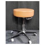Rolling exam stool, 23" l x 16" diam. x 18" - 23