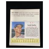 Sandy Koufax baseball card