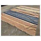 Large striped area rug, 144" X 111"