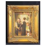 Vintage Giclee on canvas - wood frame - Judaica -