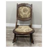 Vintage wood folding rocking chair