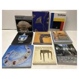 Box of vintage design coffee table books