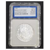 1964 Mexico One Peso Silver coin MS68 slabbed