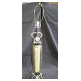 Folk art industrial style table lamp