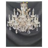 Vintage crystal chandelier 21" x 23"