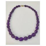 Vintage amethyst quartz bead necklace