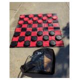 Oversized outdoor checkers game - board is