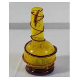 Signed small studio art glass vase 5" x 2.5"