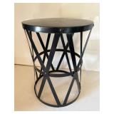 Black metal indoor outdoor garden side table