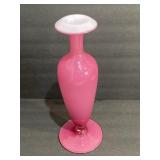 vintage  mid century modern Italian opaline vase ,