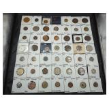 Collection of 49 vintage and antique coins in