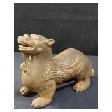 Vintage Asian Clay foo dog figurine