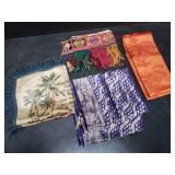 Group of textiles pieces tub lot