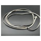 Italian sterling silver 30" necklace, 14.03g