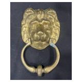Vintage Victorian lion head door knocker
