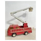 Vintage red steel Tonka snorkel fire truck engine