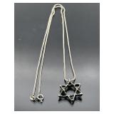 Sterling silver necklace with Star of David