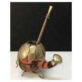Vintage Argentine gourd maté cup