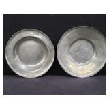 Pair of aluminum hallmarked trays one marked
