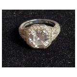 Jewelry: Judith Ripka sterling silver ring with