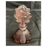 Vintage glass perfume bottle 4 1/2"h. (cab)