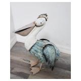 Handpainted Pelican garden figurine