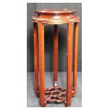 Mahogany plant stand 12" l. x 12" diam. x 25 1