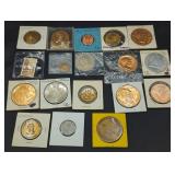 Collection of Abraham Lincoln medals and tokens