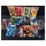 Group of comic books, X Men, inhumans, etc. box