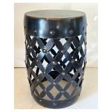 Black & copper metal indoor outdoor garden table