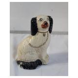 Chalk staffordshire dog figurine 9" x 6"