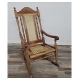 Vintage carved walnut rocker 24"w x 36"d x 41"h