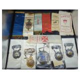 Collection of 12 antique medals and badges