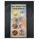 Collection of Australian Gold Coast Trade Dollar
