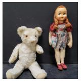 Pair of vintage dolls box lot