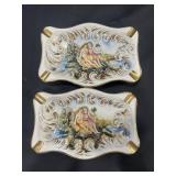 Vintage Capodimonte ashtrays
