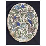 Vintage hand painted cement tile