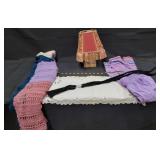 Group vintage clothes / lamp shade / belt & s