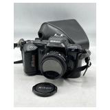 Vintage Nikon F-401 film SLR camera with 50mm 1