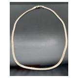 Italian sterling silver heart chain necklace, 6.8g