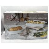 Just for cooks- 4pc oven to table baking dish set