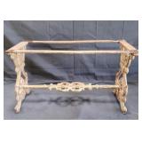 Antique ornate cast iron table / no top / 19