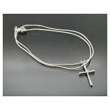 Italian sterling silver cross necklace, 6.94g