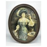 Vintage Pepsi Cola metal oval advertising tray