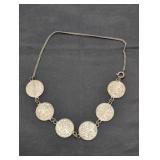 Necklace made from Imperial German 10 Pfennig